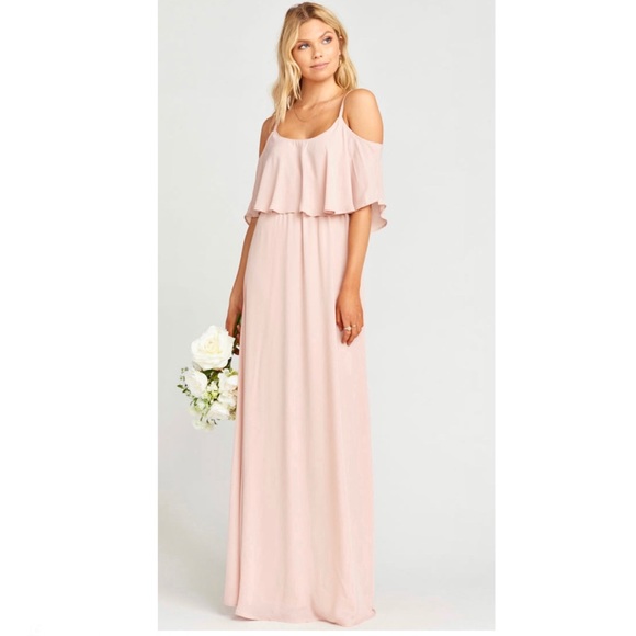 SHOW ME YOUR MUMU PINK COLD-SHOULDER RUFFLE MAXI DRESS - Picture 12 of 12